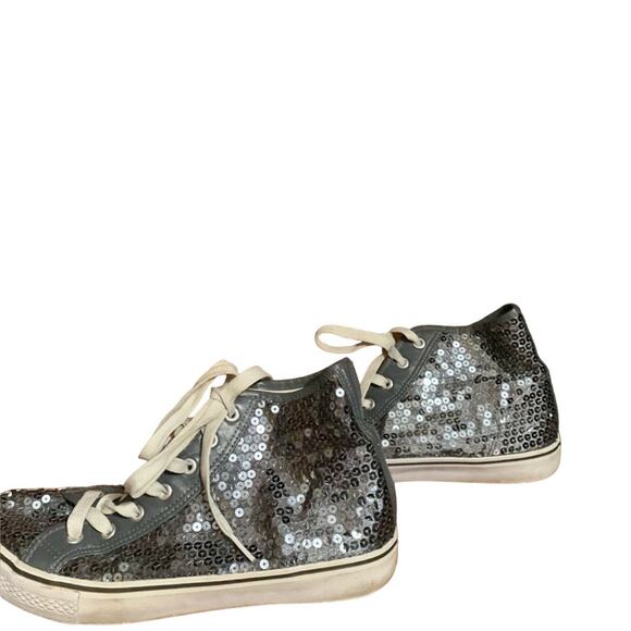Balera women’s high top silver sequined dance sneakers size 8 - Picture 4 of 12